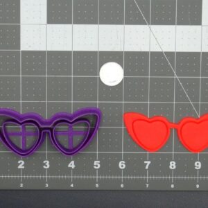 Retro Cat Eye Heart Glasses Cookie Cutter Black Cookie India Baking Tool for Making Fashion and Accessory-Themed Cookies, Fondant, Chocolate, Cake Decorations, DIY Crafts, Party