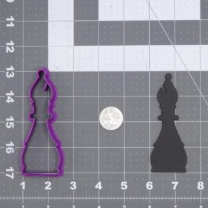 Bishop Chess Piece Cookie Cutter Silhouette Black Cookie India Baking Tool for Making Chess-Themed Cookies, Fondant, Chocolate, Cake Decorations, DIY Crafts, Party Treats,