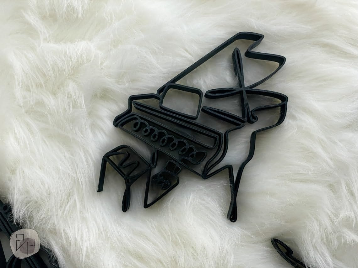 Music Lover Piano Line Art Sculpture Minimalist Home Office Decor Unique India Statue Gift Idea for Pianists Creative Shelf Accent for Modern Living Spaces - Image 5