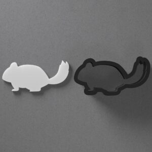 Chinchilla Rodent Animal Polymer Clay Cutter Sharp Tapered Edge Tool for Jewelry Earring Pendant Making Cookie Fondant Craft DIY Accessories for Pet Lovers Artists and Bakers