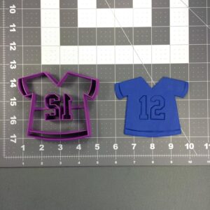 Black Football Jersey Cookie Cutter Cookie 266-109 Sports Shirt Shape for Game Day Cookies Team Celebration Treats Custom Player Number Birthday Favors Fondant Dough Craft Tool