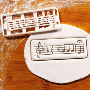 Beethovens 5th Symphony Cookie Cutter for Classical Music-Themed Biscuit Baking Tool Ludwig van Beethoven Concert Music Composition Fate Motif Party Decorations and Music Lover Gifts