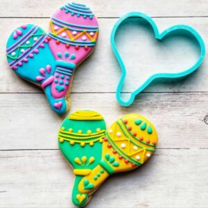 Cookie Maracas Cookie Cutter for Fiesta, Party, Biscuit, Fondant, Sugar Craft, Clay Modeling, Cupcake Decoration, Music, Dance, Themed Crafts and Treats, Celebration, Made in India