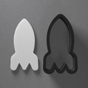 Rocket Spaceship Shape Polymer Clay Cutter with Sharp Tapered Edge for Clean Cutting, Jewelry and Earring Tool for Mini Studs and Pendant Sets, Cookie Cutter for Baking and Crafting in