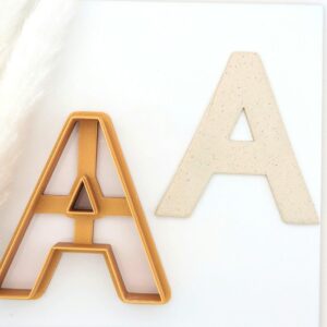 Alphabet Letter A Cookie Cutter for Baking and Craft Projects Large A Shaped Fondant Cutter Polymer Clay Cutter for Monogram Cookies DIY Name Tags Educational Tools and Handmade Gifts