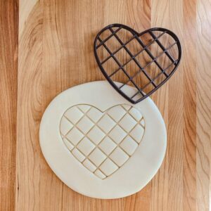 Waffle Heart Cookie Cookie Cutter for Fondant and Clay Unique Heart Waffle Design for Cookies, Decorative Crafts, and Sweet Treats in India
