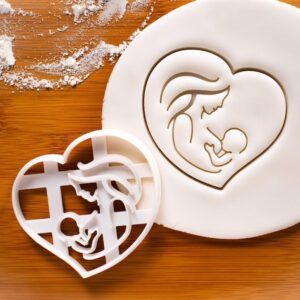 Breastfeeding Cookie Cutter Mother and Baby Biscuit Mold Newborn Celebration Cookie Shaper for Baby Shower Baking Nursing Mom Treats Maternity Event Dessert Decorations and Gifts