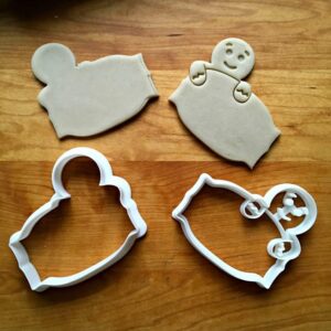 Cookie Set of 2 Gingerbread Man with Sign or Plaque Cookie Cutters Suitable Size Made in India for Christmas Holiday Baking and Decorations, Perfect for Festive Cookies and Treats