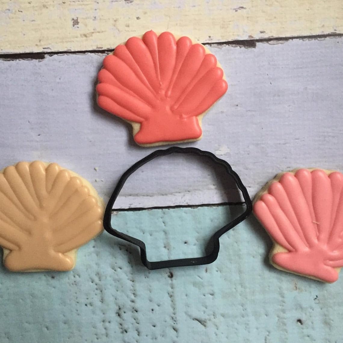 Sea Shell Outline Cookie Cutter Cookie for Fondant Clay Beach Theme Baking Craft Tools Summer Party Desserts DIY Use in India - Image 2