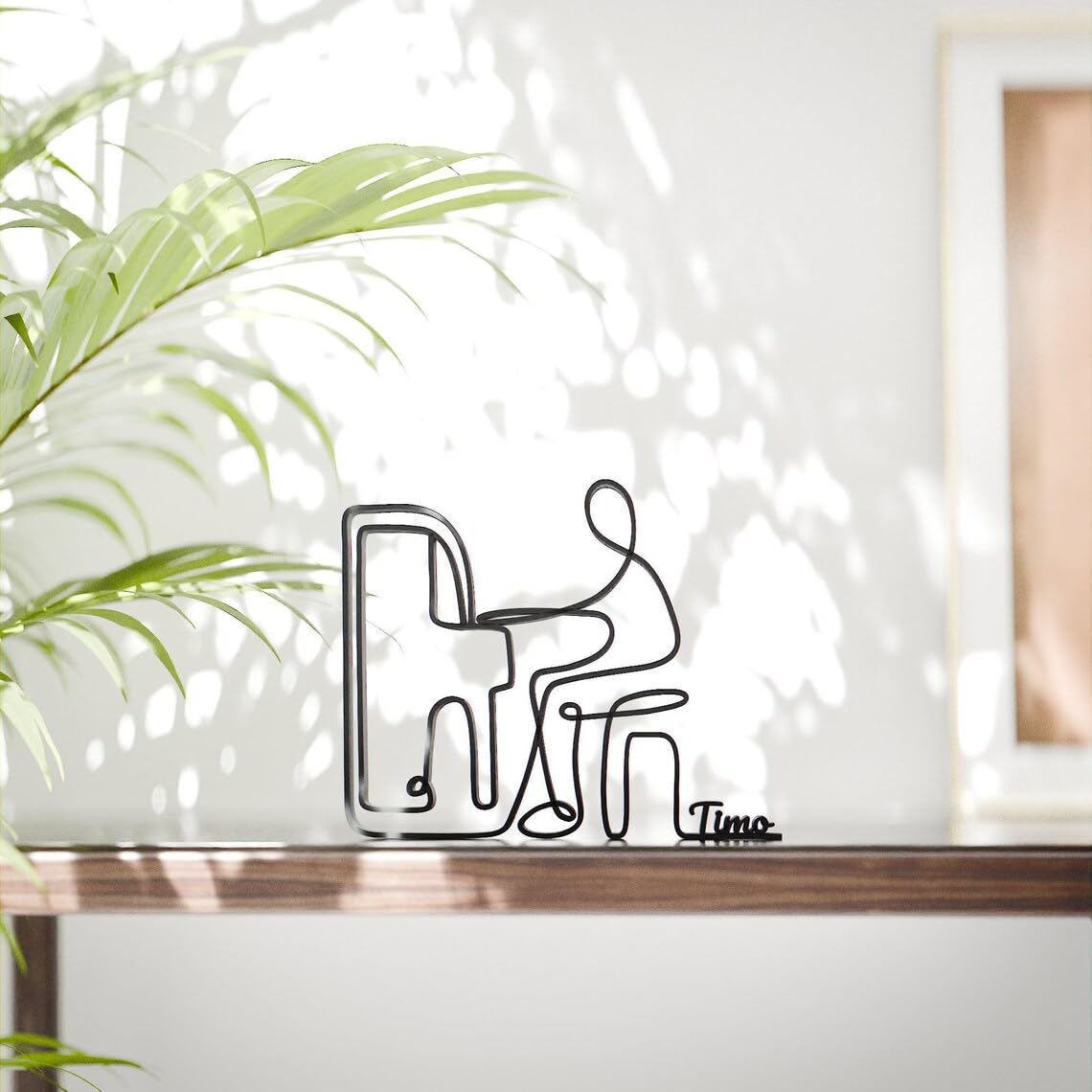 Custom Pianist Line Art Decor Figure Plastic Personalized Gift for Piano Lover Minimal Display for Home Office Studio Shelf Desk Living Space India - Image 2