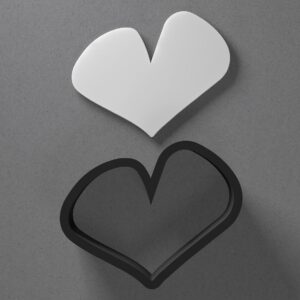 Squiggly Whimsical Heart Shaped Polymer Clay Cutter with Sharp Tapered Edge for Clean Cutting, Jewelry and Earring Tool for Mini Studs and Pendant Sets, Cookie Cutter for Crafting