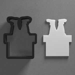 Santa Stuck in Chimney Polymer Clay Cutter with Sharp Tapered Edge for Jewelry Making Mini Studs Pendant Set and Cookie Cutter Versatile Craft Tool for Detailed Holiday Clay and Fondant