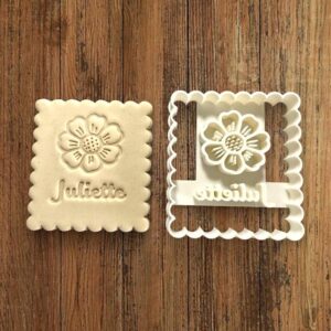 Flower cookie Cookie Cutter for Personalized Name Shortbread Biscuits Sugar Paste Fondant Pastry Nature Theme Birthday Party Decorations Kids Custom Treats DIY Baking Tool Elace