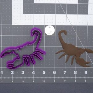 Scorpion 266-G396 Cookie Cutter Silhouette Black Cookie Insect Shape Mold for Halloween Baking Desert Animal Theme Party Favors Educational Crafts Wildlife Projects and Kitchen