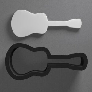 Acoustic Guitar Shaped Polymer Clay Cutter with Sharp Tapered Edge for Precise Cutting, Jewelry and Earring Tool for Mini Studs and Pendant Sets, Versatile Cookie Cutter for Crafting