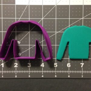Black Ugly Sweater 266-A834 Cookie Cutter Holiday Baking Mold for Christmas Party Cookies Winter Celebration Crafts Fondant Clay Decorations Kids Activities and Gift Treat Making Tool