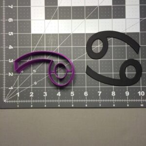 Cancer Symbol Cookie Cutter Black Cookie India Baking Tool for Making Zodiac and Astrology-Themed Cookies, Fondant, Chocolate, Cake Decorations, DIY Crafts, Party Treats, and Creative