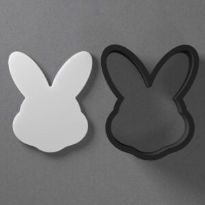 Easter Bunny Head Polymer Clay Cutter With Sharp Tapered Edge Jewelry Earring Making Tool For Mini Studs Pendant Set Clay Mold Cookie Cutter For Spring Animal Holiday Craft Projects