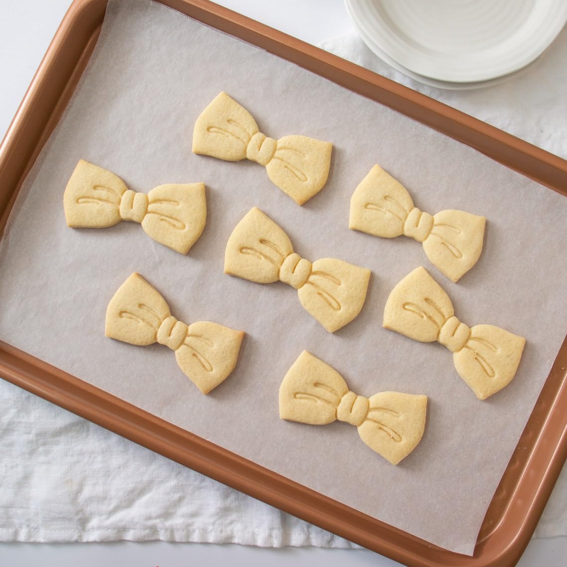 Cookie Gentlemans Bow Tie Cookie Cutter Biscuit Mold for Tuxedo Themed Baking Baby Shower Dapper Attire Treats Little Gent Party Style Fondant Clay Crafts Ribbon Outfit Decoration (ONLY Bow) - Image 2