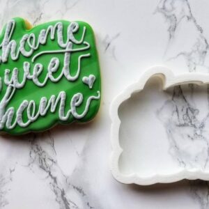Home Sweet Home Script Cookie Cutter, Suitable Size – Perfect for Housewarming, New Home Celebrations, or Personalized Treats – Dishwasher Safe – Made in India
