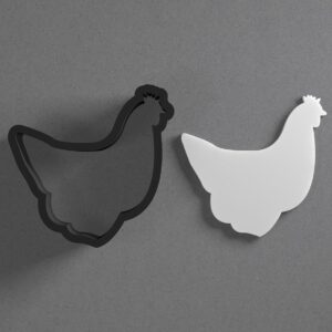 Chicken Shape Clay Cutter for Earrings and Jewelry Making Sharp Tapered Edge Tool for Polymer Clay Mini Studs Pendant Set Cookie and Fondant Decorations for Baking or Farm Animal DIY