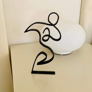 Custom Minimalist American Football Super Bowl Sculpture: Perfect Tabletop Figure for Home or Office