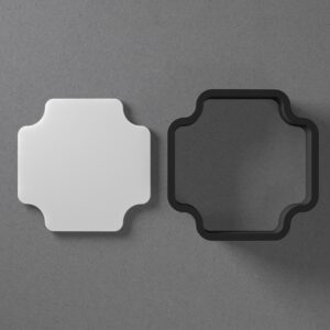 Simple Square Plaque Shape Polymer Clay Cutter with Sharp Tapered Edge for Clean Cutting, Jewelry and Earring Tool for Mini Studs and Pendant Sets, Cookie Cutter for Basic Geometric