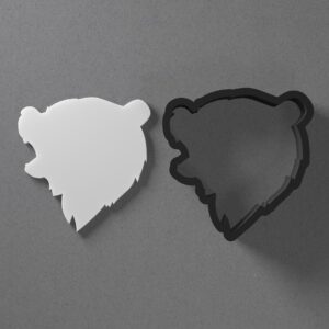 Bear Head Face Animal Polymer Clay Cutter Sharp Tapered Edge Tool for Jewelry Earring Pendant Making Cookie Fondant Craft DIY Accessories for Wildlife Forest Theme Artists Bakers