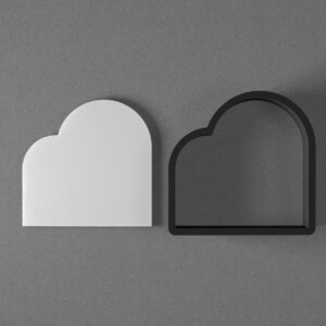 Double Arch Dangle Cookie Polymer Clay Cutter with Sharp Tapered Edge for Jewelry Making Earring Tools Mini Studs Pendant Set Craft Supplies Cookie Cutter Clay Art and DIY Accessories
