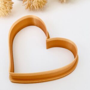 Boho Heart Cookie Cutter for Wedding Baking and Trendy Clay Crafts Large Heart Shaped Polymer Clay Cutter for Fondant Cookies Cake Decorating Engagement Gifts and DIY Projects