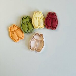 Black Baby Romper Cookie Cutter cookie Baby Onesie Cookie Cutter Stamp Set Newborn Pant Outfit Cookie Cutter Fondant Molds for Cookies Pastries Cupcakes Biscuits Dessert Baking Tool