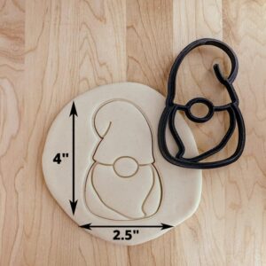 Gnome Christmas Cookie Cutter India Cookie Mold for Shaping Festive Holiday Cookies Fondant Clay Decorations Perfect for Christmas Baking Parties and Seasonal Treats with Detailed