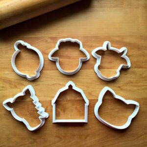 Set of 6 Barn and Farm Animals Cookie Cutters Cookie - Suitable Size - Choose Standard or Dishwasher Safe - Made in India - Perfect for Farm-Themed Parties, Birthday Celebrations, and