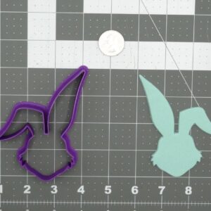 Bunny Head 266-D309 Cookie Cutter Silhouette Black Cookie Rabbit Face Biscuit Mold for Easter Cookies Baby Showers Spring Parties Kids Baking Crafts and Festive Dessert Decorations
