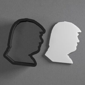 President Face Shape Clay Cutter for Earrings and Jewelry Making Sharp Tapered Edge Tool for Polymer Clay Mini Studs Pendant Set Cookie and Fondant Decorations for Political Theme DIY