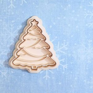 Christmas tree cookie cutter set for making shortbread cookies fondant biscuits sugar paste cake decorations perfect for holiday baking festive gifts winter crafts and Christmas party