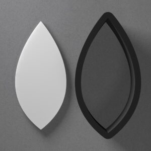 Simple Organic Leaf Clay Cutter for Earrings and Jewelry Making Sharp Tapered Edge Tool for Polymer Clay Mini Studs Pendant Set Cookie and Fondant Decorations for Baking or DIY Craft