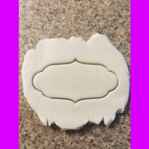 Black Oval Plaque Shape Cookie Cutter Cookie Mold for Personalized Name Tags Treats Label Cookies Baking Party Favors Fondant Crafts Custom Dessert Decorations and Gift Packaging