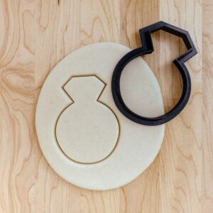 Ring Engagement Ring Cookie Fondant Clay Cutter for Baking, DIY Crafts, India Cookie Mold for Wedding Themes, Bridal Showers, Party Decorations, Kids’ Activities, and Creative Clay
