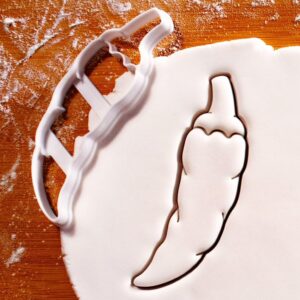 Chili Pepper Cookie Cookie Cutter for Baking Cinco de Mayo Tex-Mex Nights Summer Fiesta Cookouts Spicy Food Theme Biscuit Dough Cutter Party Treats Mexican Cuisine Celebration