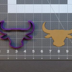 Bull Head Cookie Cutter Black Cookie India Baking Tool for Making Animal, Farm, and Livestock-Themed Cookies, Fondant, Chocolate, Cake Decorations, DIY Crafts, Party Treats,
