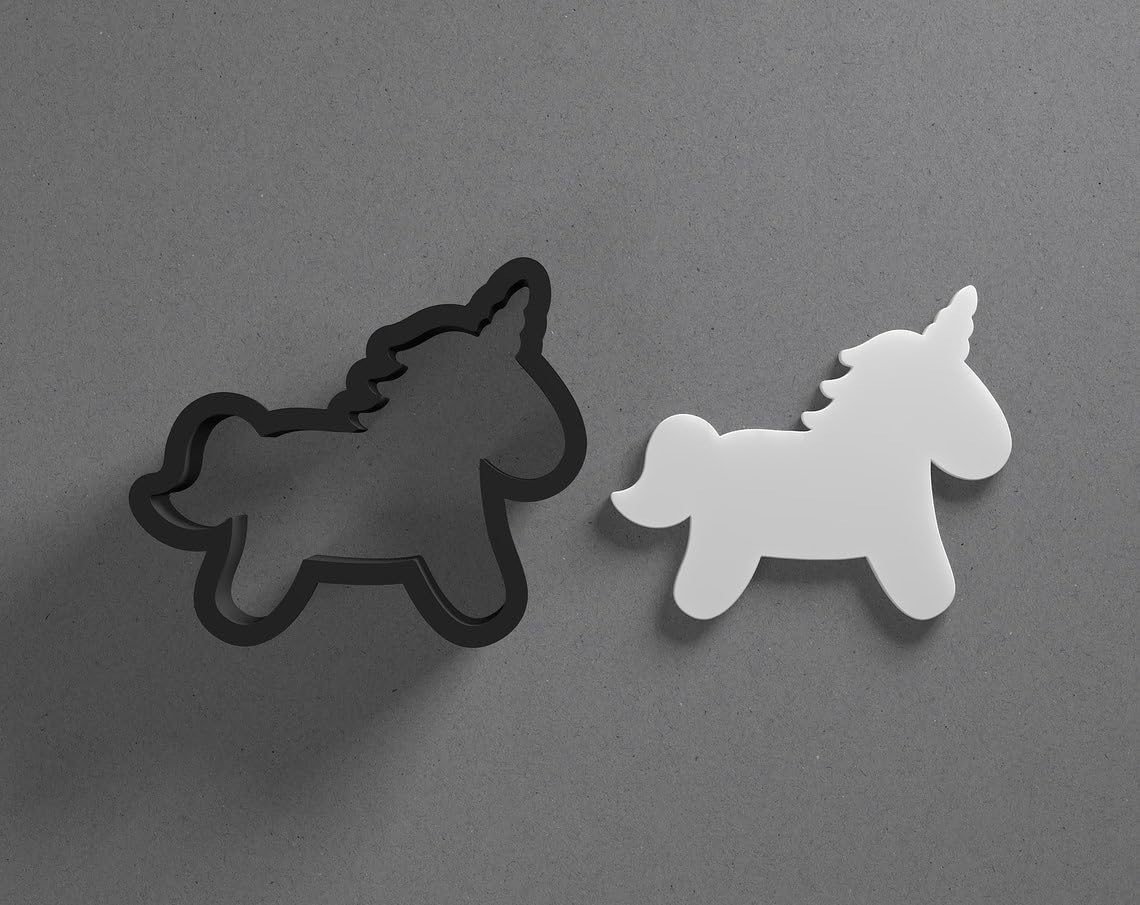 Unicorn Shape Clay Cutter for Earrings and Jewelry Making Sharp Tapered Edge Tool for Polymer Clay Mini Studs Pendant Set Cookie and Fondant Decorations for Fantasy or DIY Craft