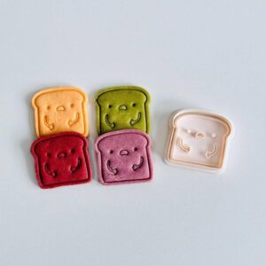 Black Toast Cookie Cutter Food Cookie Cutter Stamp Set cookie Funny Awkward Toast Design Baking Tool for Cookies Fondant Cake Decorating Home Baking Supplies