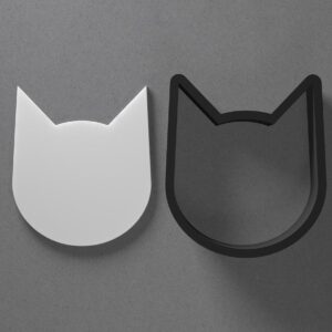 Cat Face Kitten Head Shape Cookie Polymer Clay Cutter with Sharp Tapered Edge for Jewelry Making, Mini Stud Earrings, Pendant Sets, Earring Craft Tool, Cookie Cutter for Clay and Dough