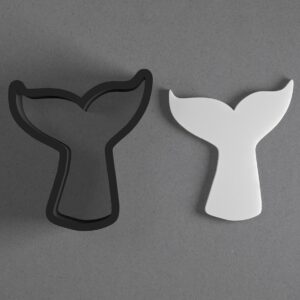 Whale Tail Clay Cutter for Earrings and Jewelry Making Sharp Tapered Edge Tool for Polymer Clay Mini Studs Pendant Set Cookie and Fondant Decorations for Baking or Ocean Theme DIY Craft