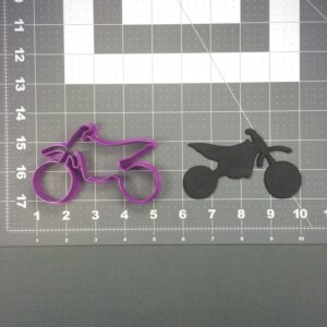 Dirt Bike 266-A751 Cookie Cutter Black Cookie Motocross Motorcycle Shape Baking Mold for Racing Birthday Party Dessert Decoration Clay Craft Tool for Sports Enthusiasts and Kids
