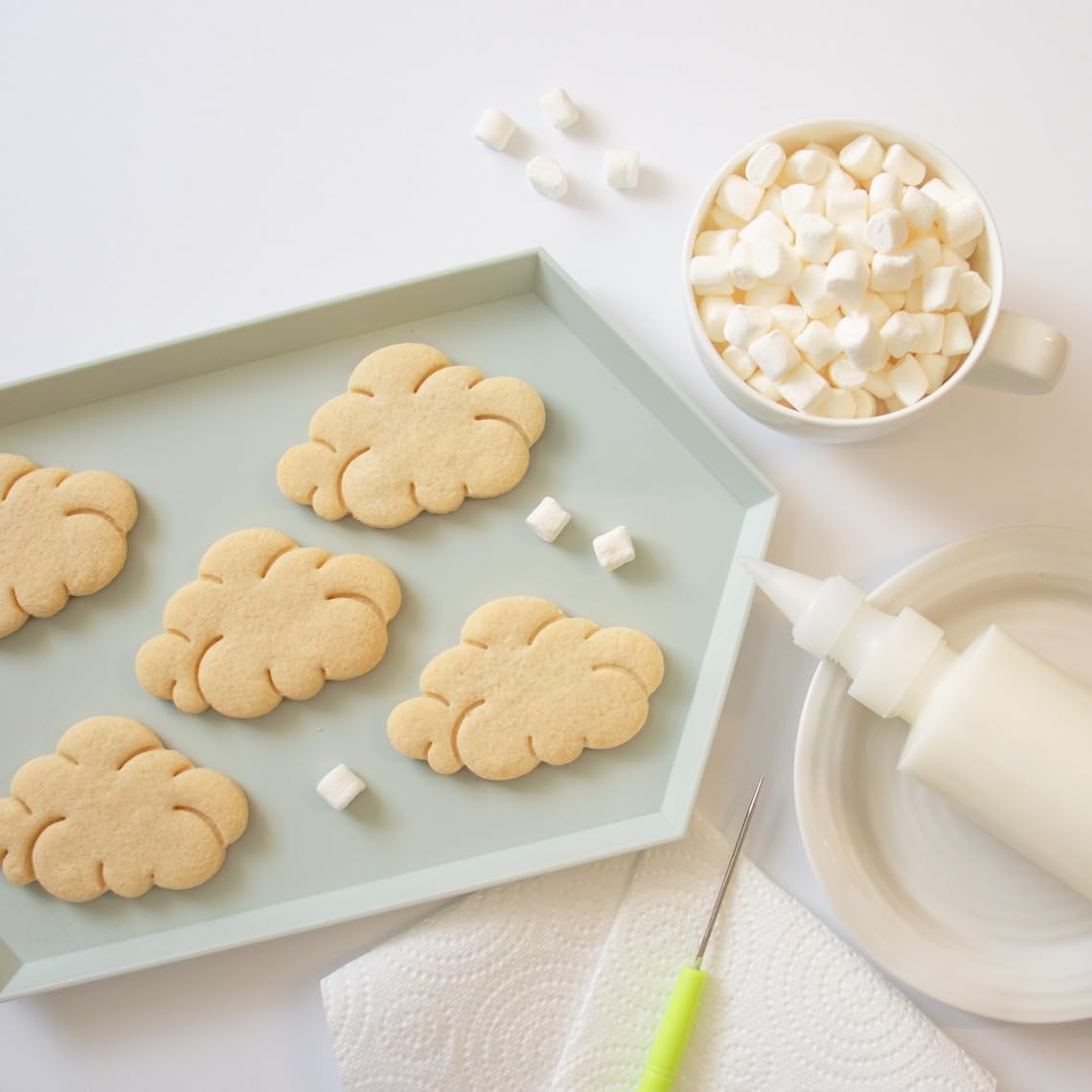 Cloud Cookie Cutter | Cute Fluffy Cloud Shape Biscuit Cutter for Baking | Sky, Rain, Heaven Theme Cookie Mould | Unique Fondant, Pastry, Sandwich Cutter Kitchen, Cake Decoration (ONLY CLOUD) - Image 2