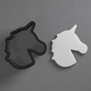 Unicorn Head Polymer Clay Cutter Sharp Tapered Edge for Earrings Jewelry Making Tool Mini Studs Pendant Set Fantasy Animal Shape Cookie Cutter for DIY Clay Craft and Jewelry Art