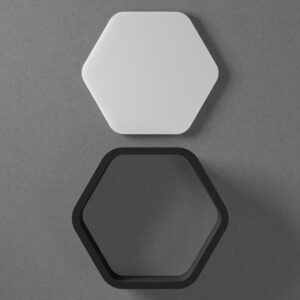 Rounded Hexagon Geometric Cookie Polymer Clay Cutter with Sharp Tapered Edge for Jewelry Making Earring Tools Mini Studs Pendant Set Craft Supplies Cookie Cutter Clay Art Accessories