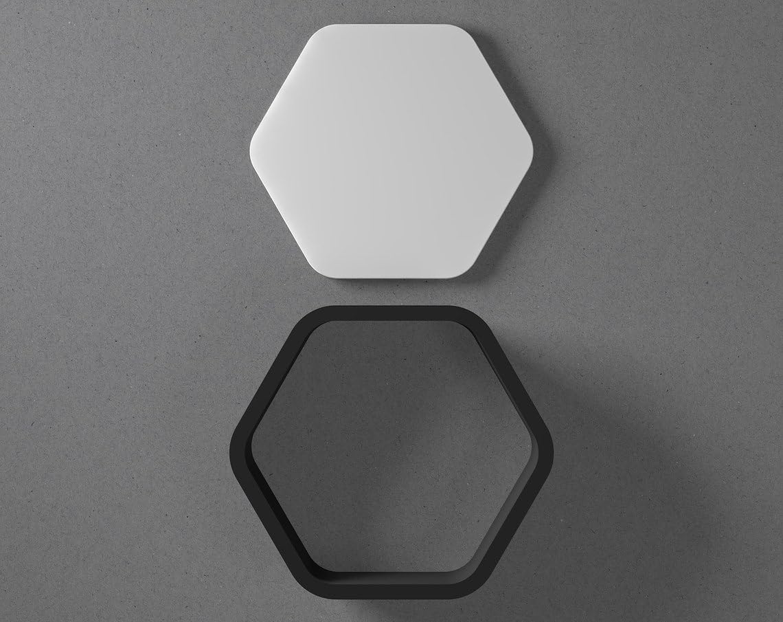 Rounded Hexagon Geometric Cookie Polymer Clay Cutter with Sharp Tapered Edge for Jewelry Making Earring Tools Mini Studs Pendant Set Craft Supplies Cookie Cutter Clay Art Accessories